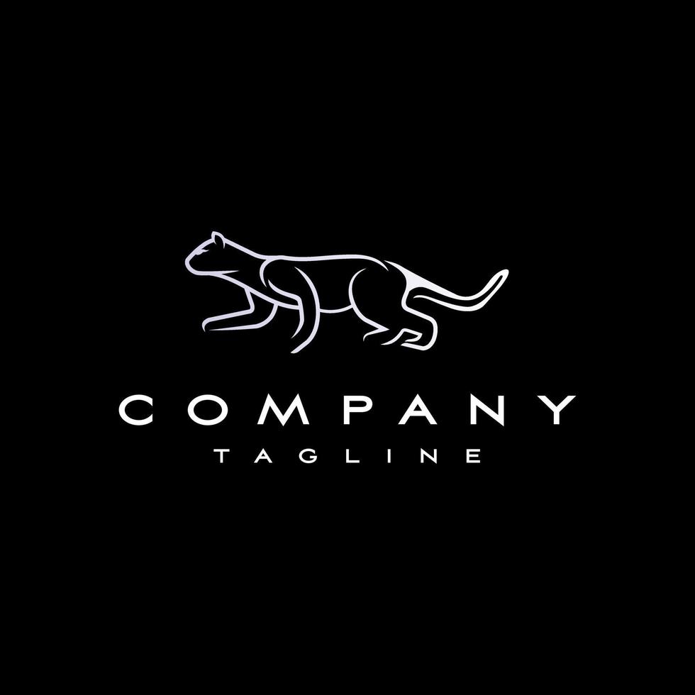 leopardo logo design. eccezionale animale logo. leopardo Linea artistica logotipo. vettore