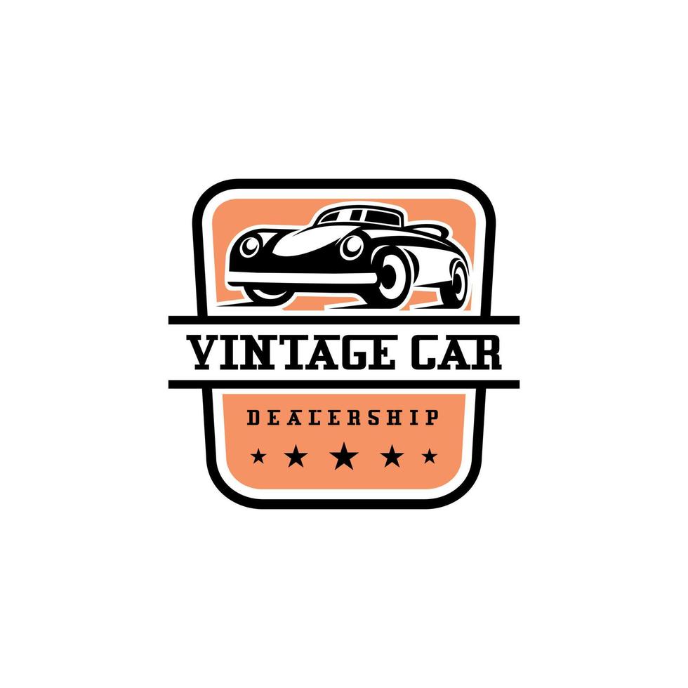 classico Vintage ▾ auto vettore design ispirazione. auto auto logo design modello. classico veicolo simbolo logotipo. un' classico auto simbolo silhouette. auto semplice linea arte logo.