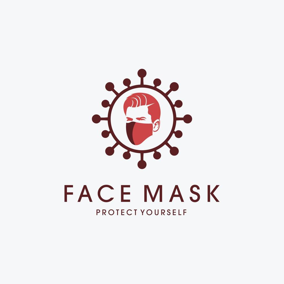 maschera un' medico logo design. eccezionale moderno maschera logo. un' maschera medico logotipo. vettore