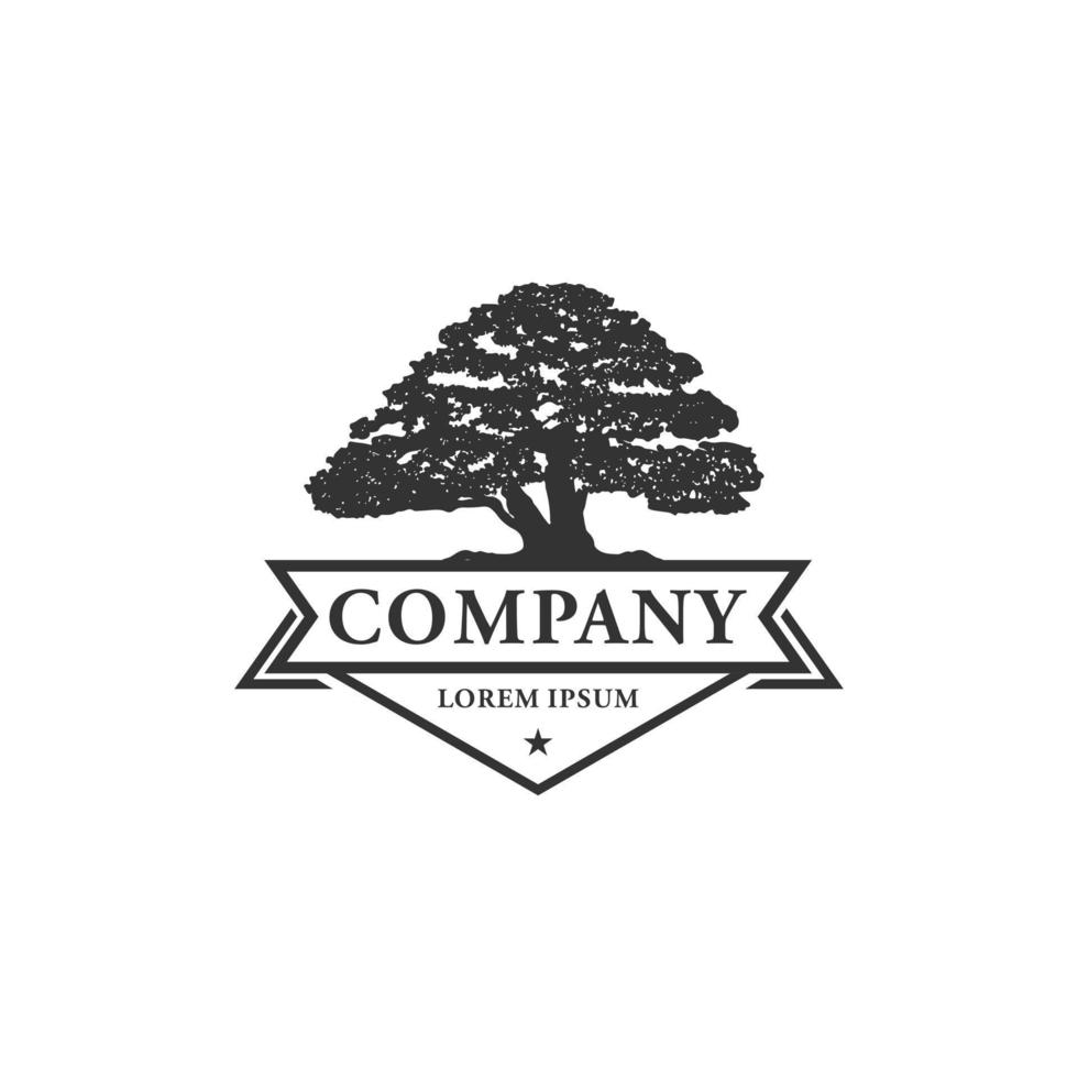 alberi logo design modello. eccezionale alberi con cerchio logo. un' moderno alberi logotipo. vettore