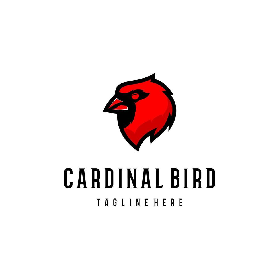 rosso uccello logo design. eccezionale un' rosso uccello sagoma. un' rosso uccello logotipo. cardinale uccello logo. vettore