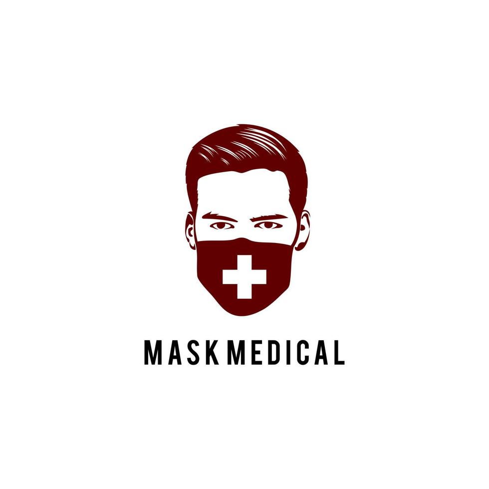 maschera un' medico logo design. eccezionale moderno maschera logo. un' maschera medico logotipo. vettore