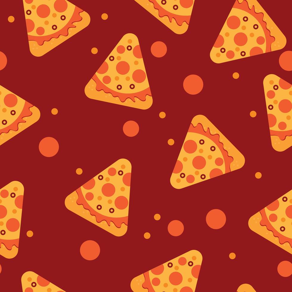 senza soluzione di continuità struttura di delizioso Pizza, ripetitivo cibo illustrazione, digitale opera d'arte, sfondo con mosaico sfondo modello, avere cena, delizioso. design per un' bar. vettore