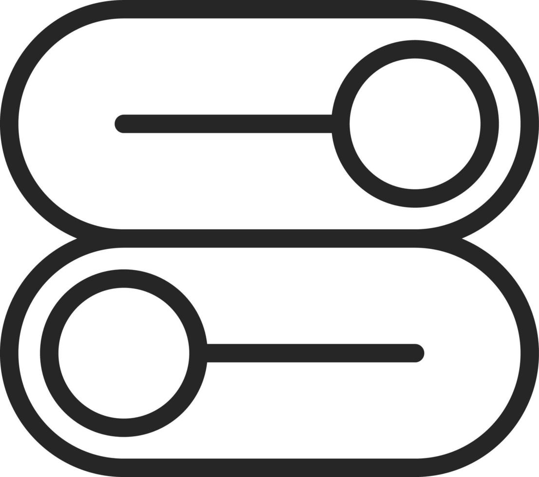 interruttore, interruttore, opzioni vettore icona. multimedia minimalista schema vettore icona. su bianca sfondo