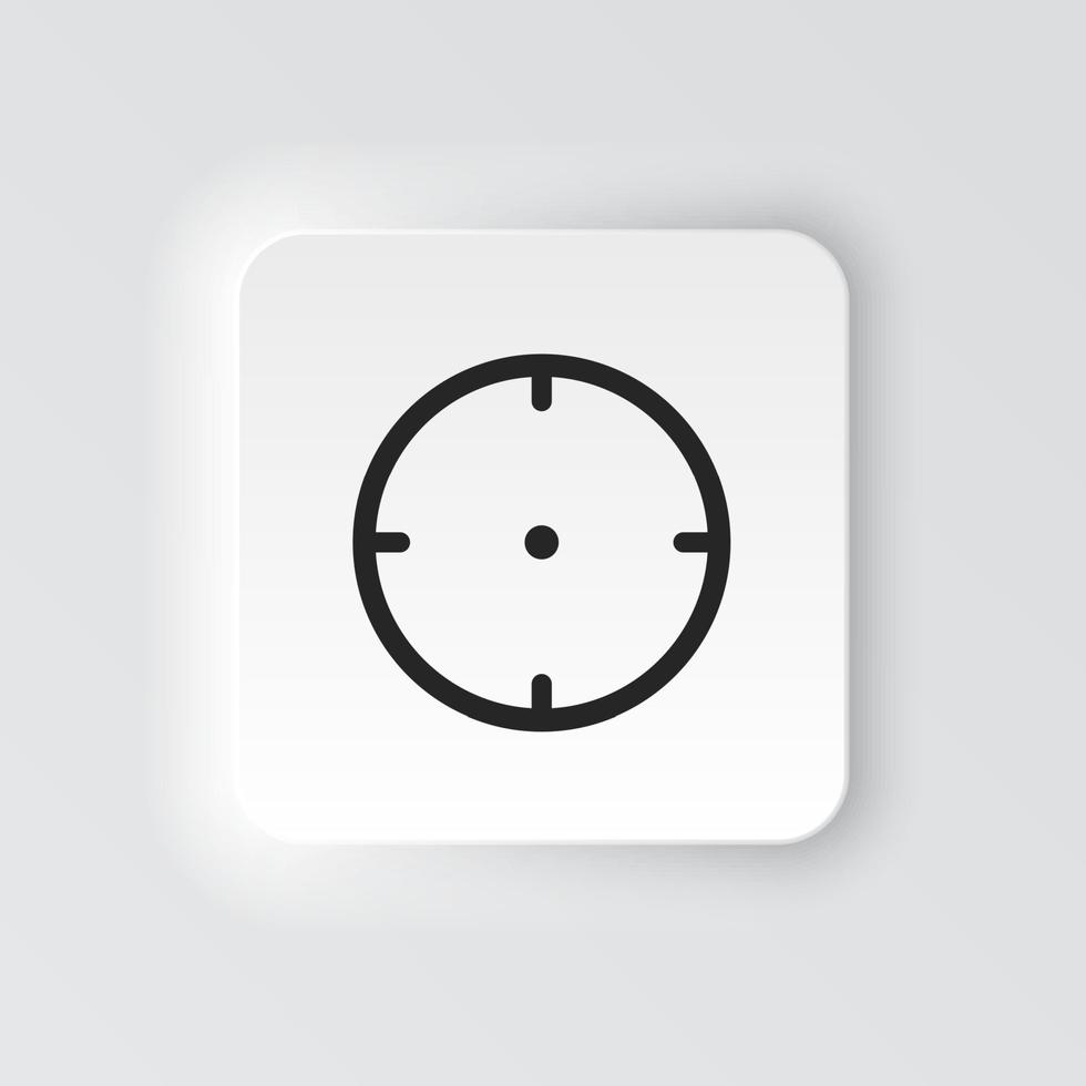 rettangolo pulsante icona spioncino. pulsante bandiera rettangolo distintivo interfaccia per applicazione illustrazione su neomorfo stile su bianca sfondo vettore