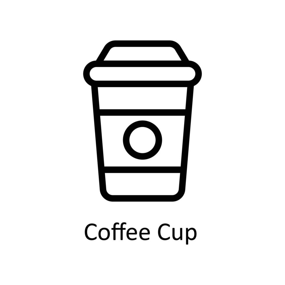 caffè tazza vettore schema icone. semplice azione illustrazione azione