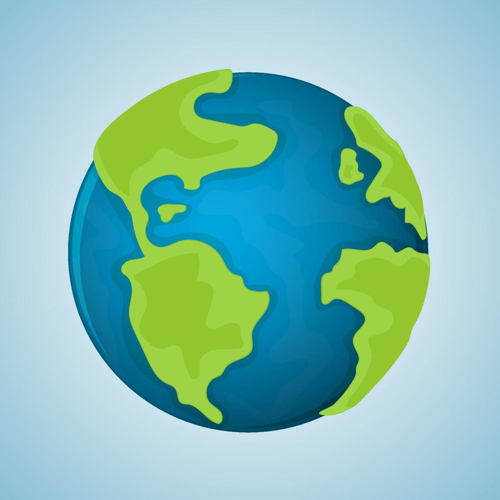illustrazione di pianeta terra. vettore illustrazione. cartone animato design.