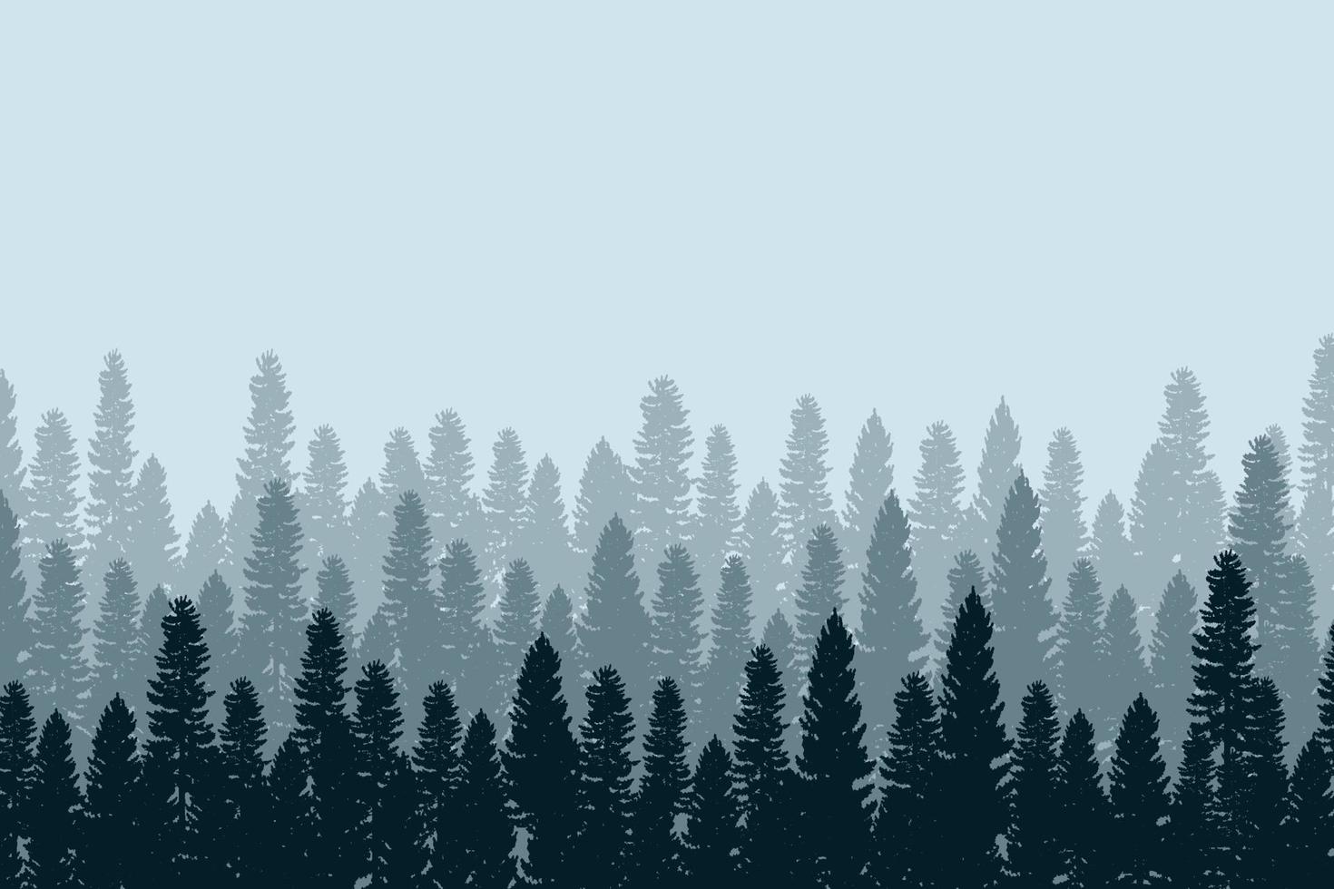 albero silhouette sfondo con alto e piccolo alberi. foresta silhouette illustrazione. vettore