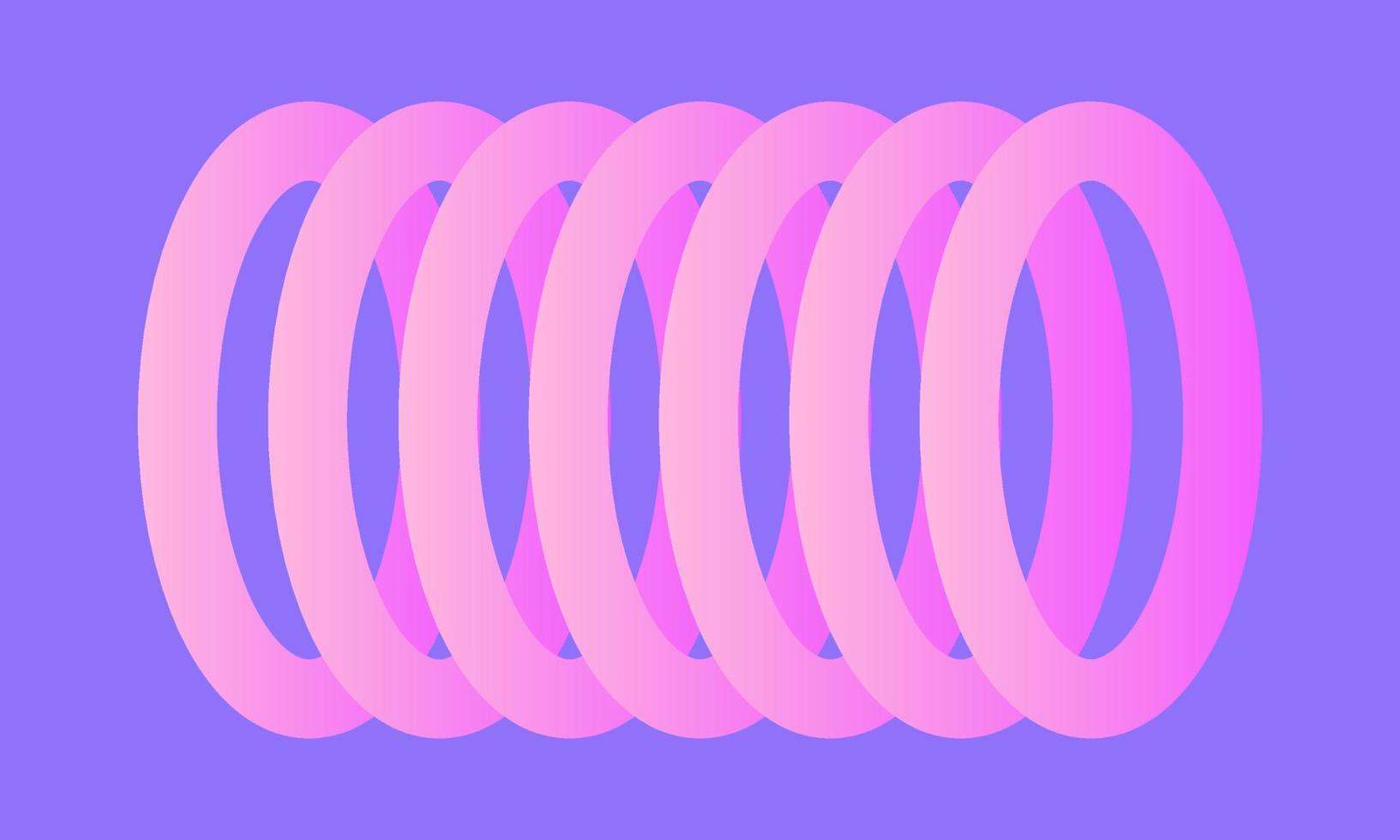 astratto manifesto con colorato 3d anelli. geometrico pendenza sfondo nel minimo stile. vettore clipart