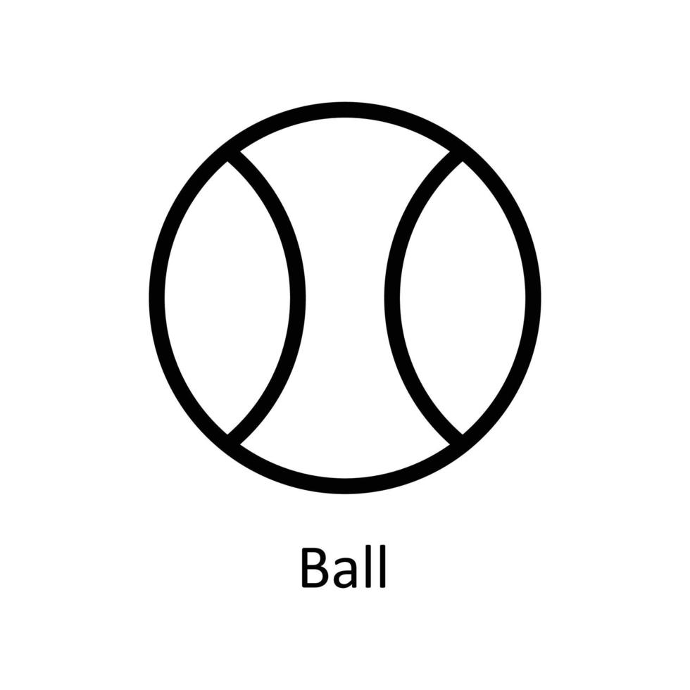 palla vettore schema icone. semplice azione illustrazione azione