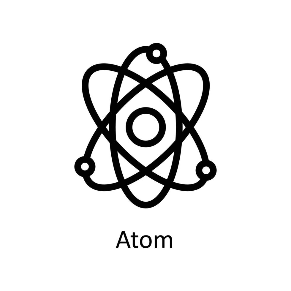 atomo vettore schema icone. semplice azione illustrazione azione