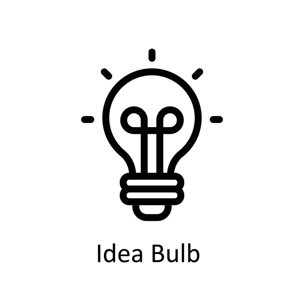 idea lampadina vettore schema icone. semplice azione illustrazione azione