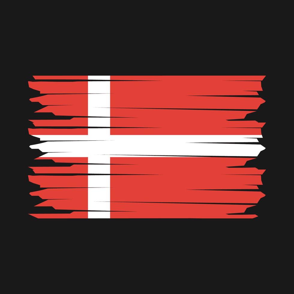 illustrazione della bandiera della Danimarca vettore