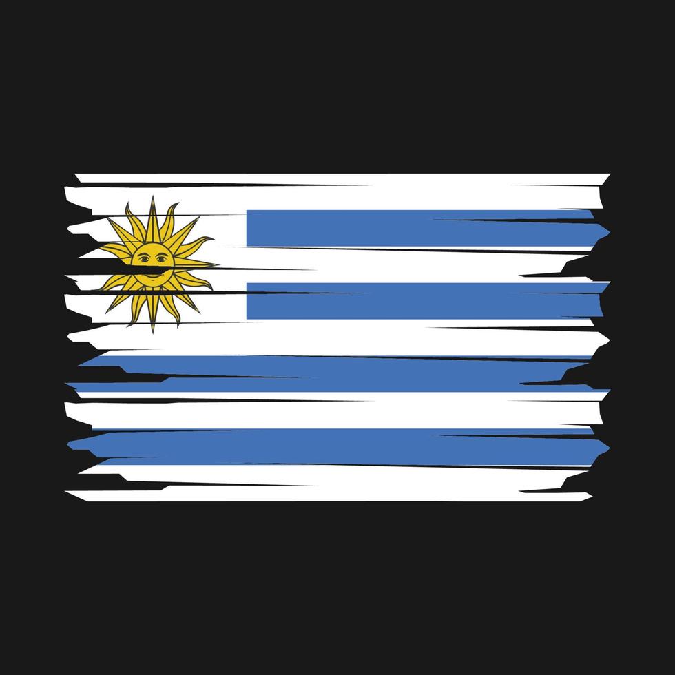illustrazione della bandiera dell'Uruguay vettore