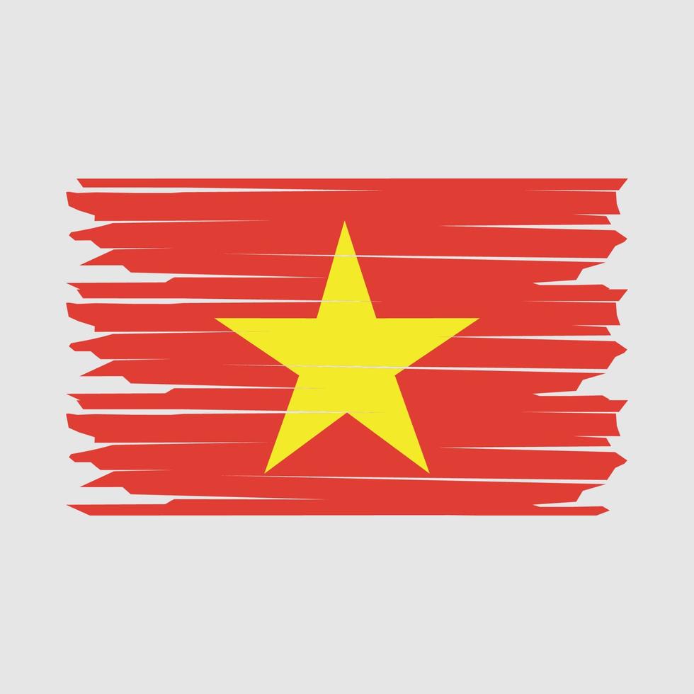 illustrazione della bandiera del vietnam vettore