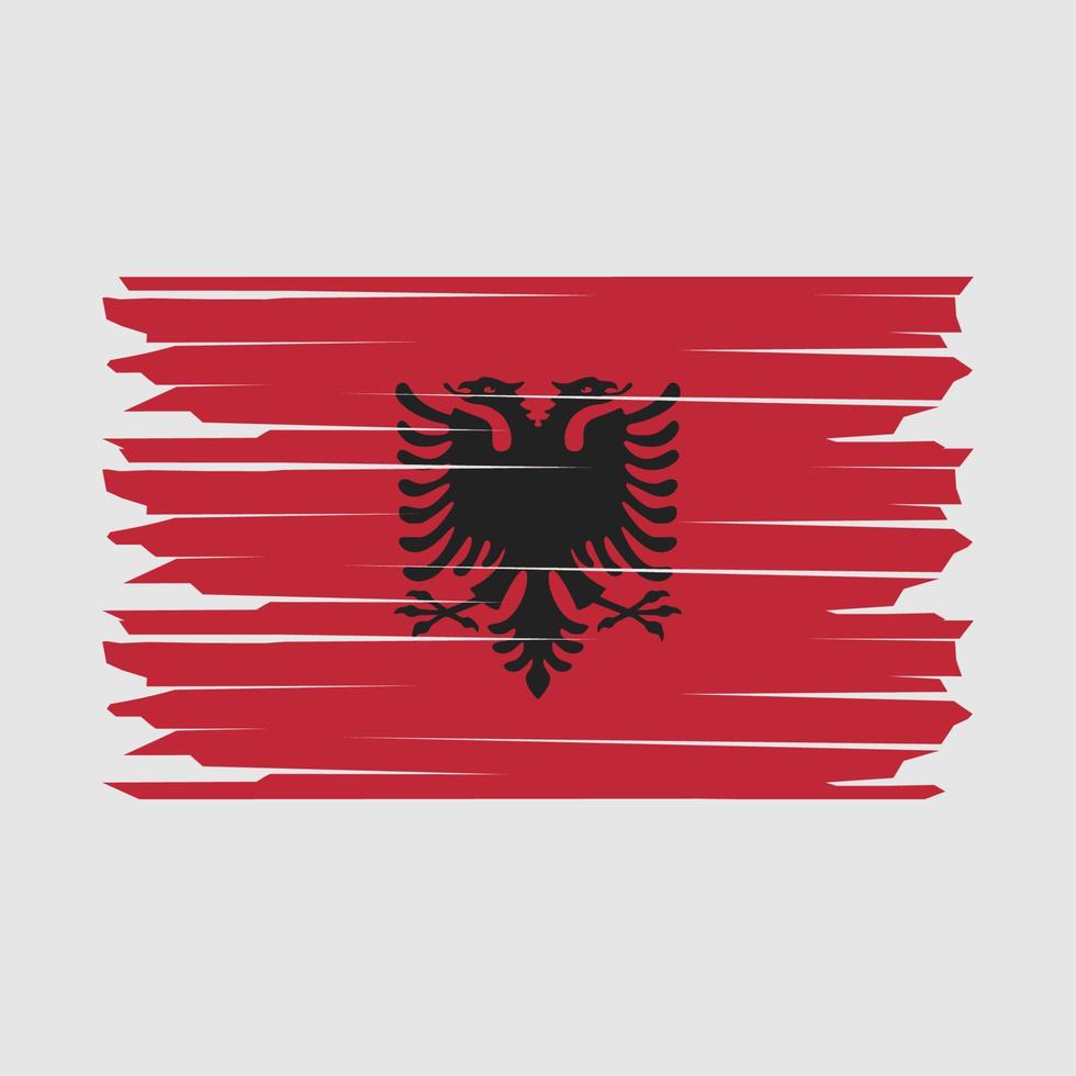 illustrazione della bandiera dell'albania vettore