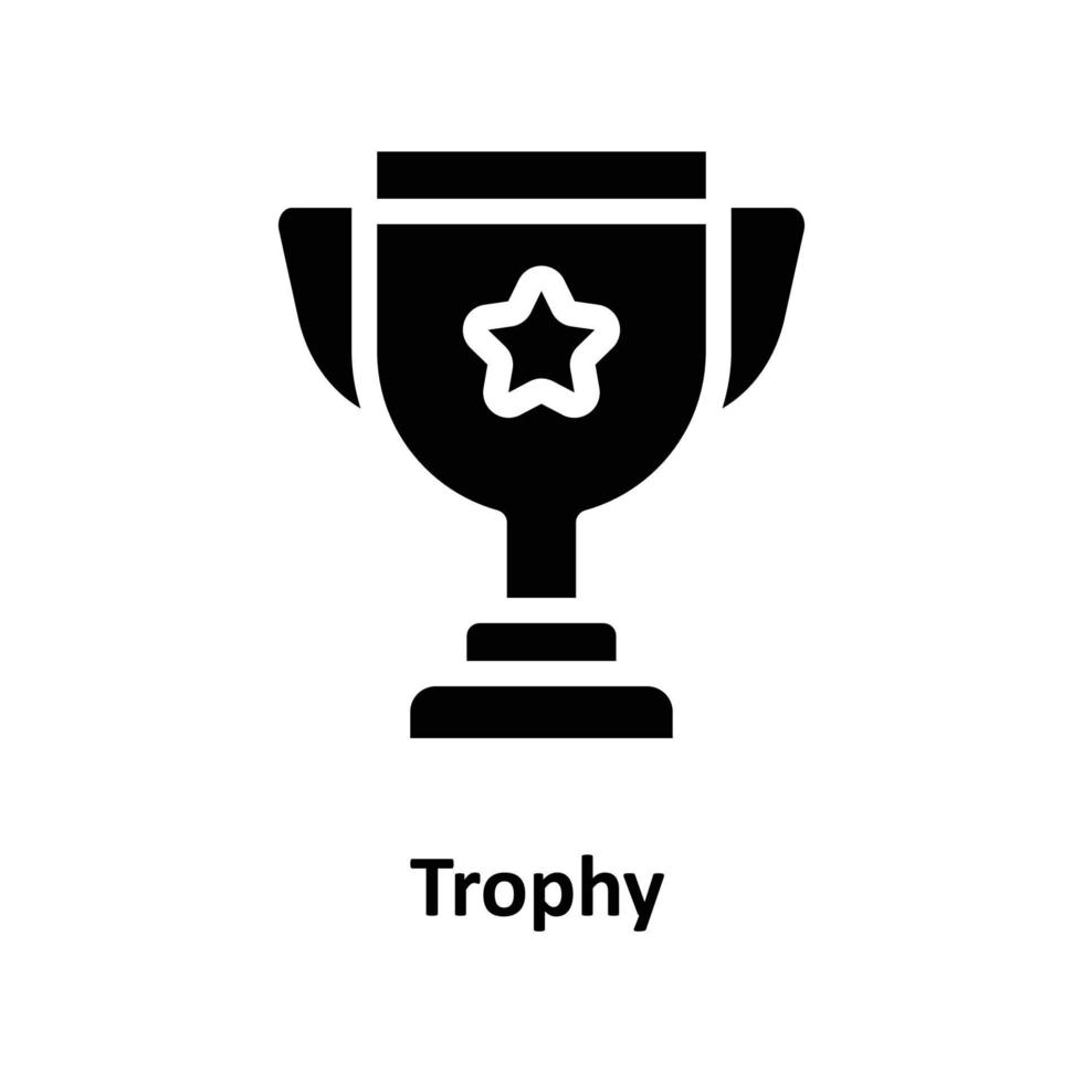 trofeo vettore solido icone. semplice azione illustrazione azione