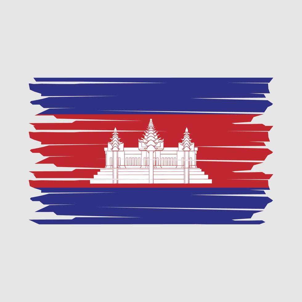 Cambogia bandiera illustrazione vettore