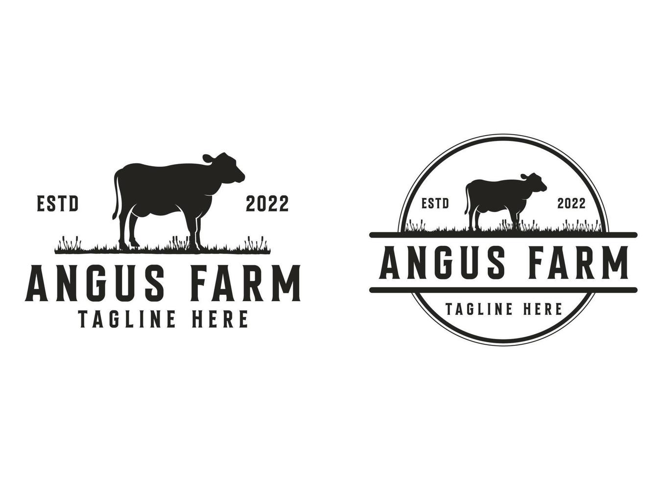 Vintage ▾ bestiame azienda agricola logo vettore modello. Vintage ▾ azienda agricola logo design vettore illustrazione.