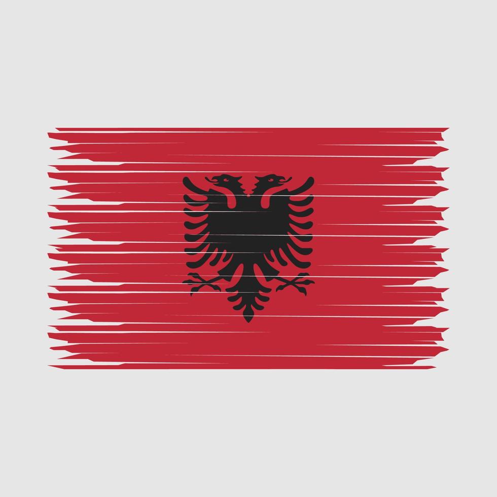 illustrazione della bandiera dell'albania vettore