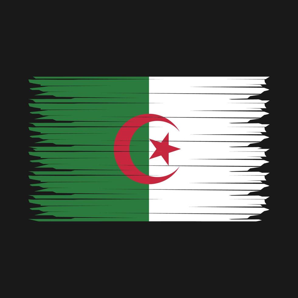 illustrazione della bandiera dell'algeria vettore