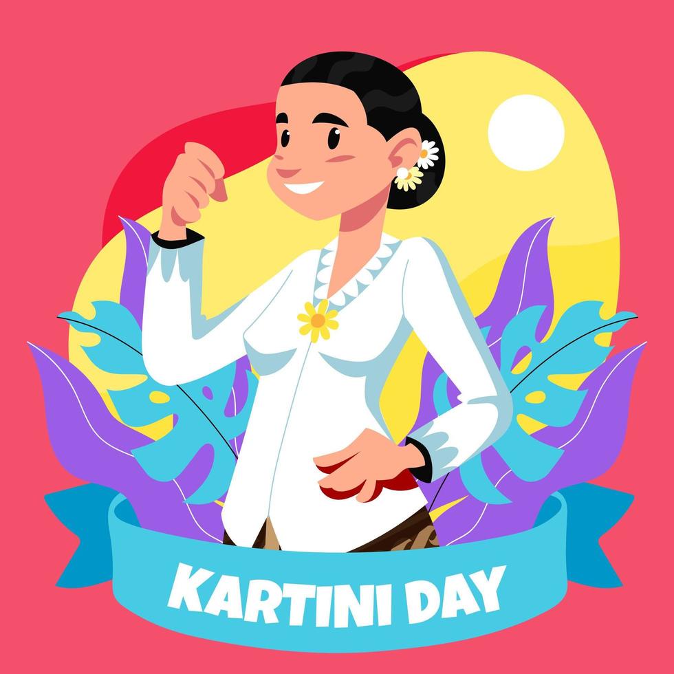 celebra il kartini day vettore