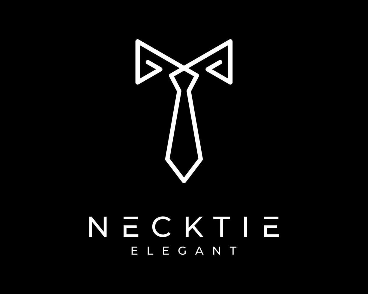 cravatta cravatta cravatta collare completo da uomo Abiti alla moda elegante lusso semplice minimo vettore logo design
