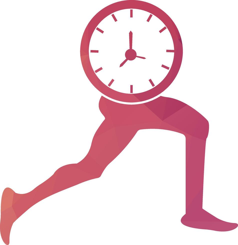 tempo correre vettore logo modello. Questo design uso orologio e forr simbolo. adatto per gestione.