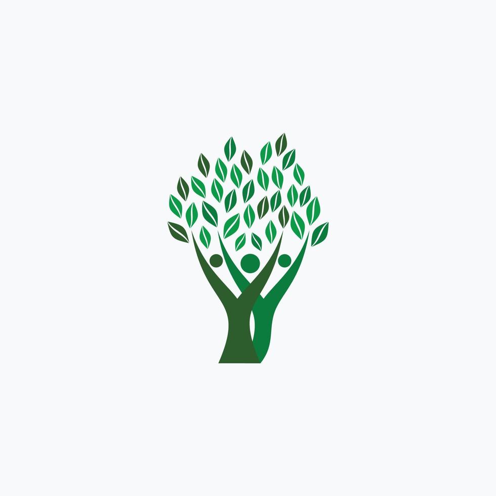 umano sagomato albero astratto logo vettore