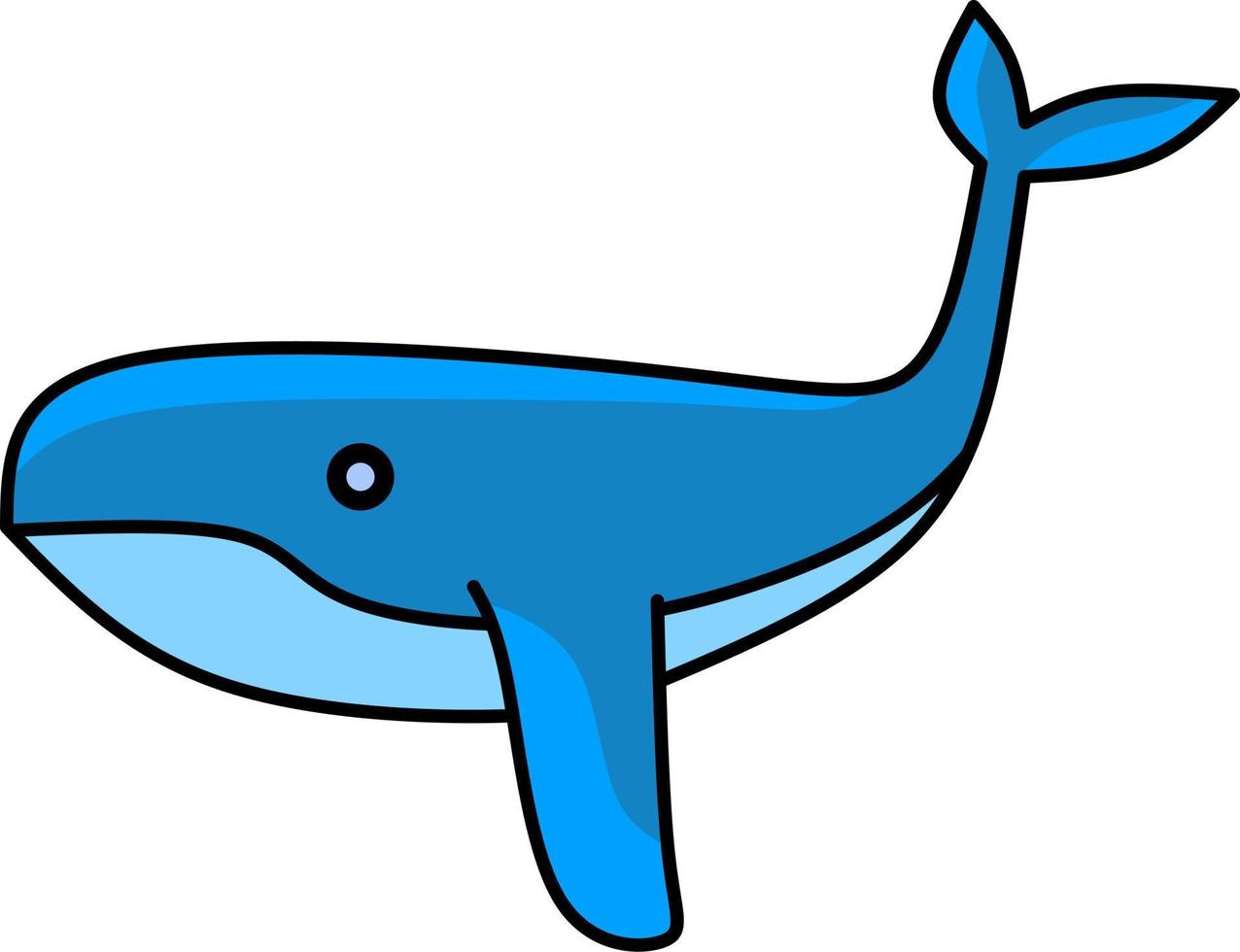 blu balena icona per oceano animale design. clip arte di balena per mare creatura elemento. vettore illustrazione di acquatico animale per grafico risorsa design