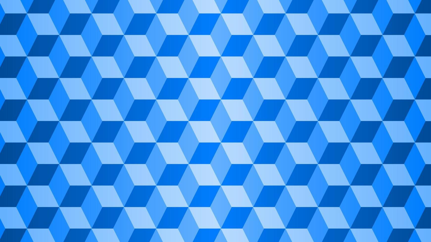 geometrico modello di cubo. illustrazione di geometrico modello con blu colore. modello di piazza forma per sfondo, disposizione, decorazione, modello, struttura o sfondo nel grafico design vettore