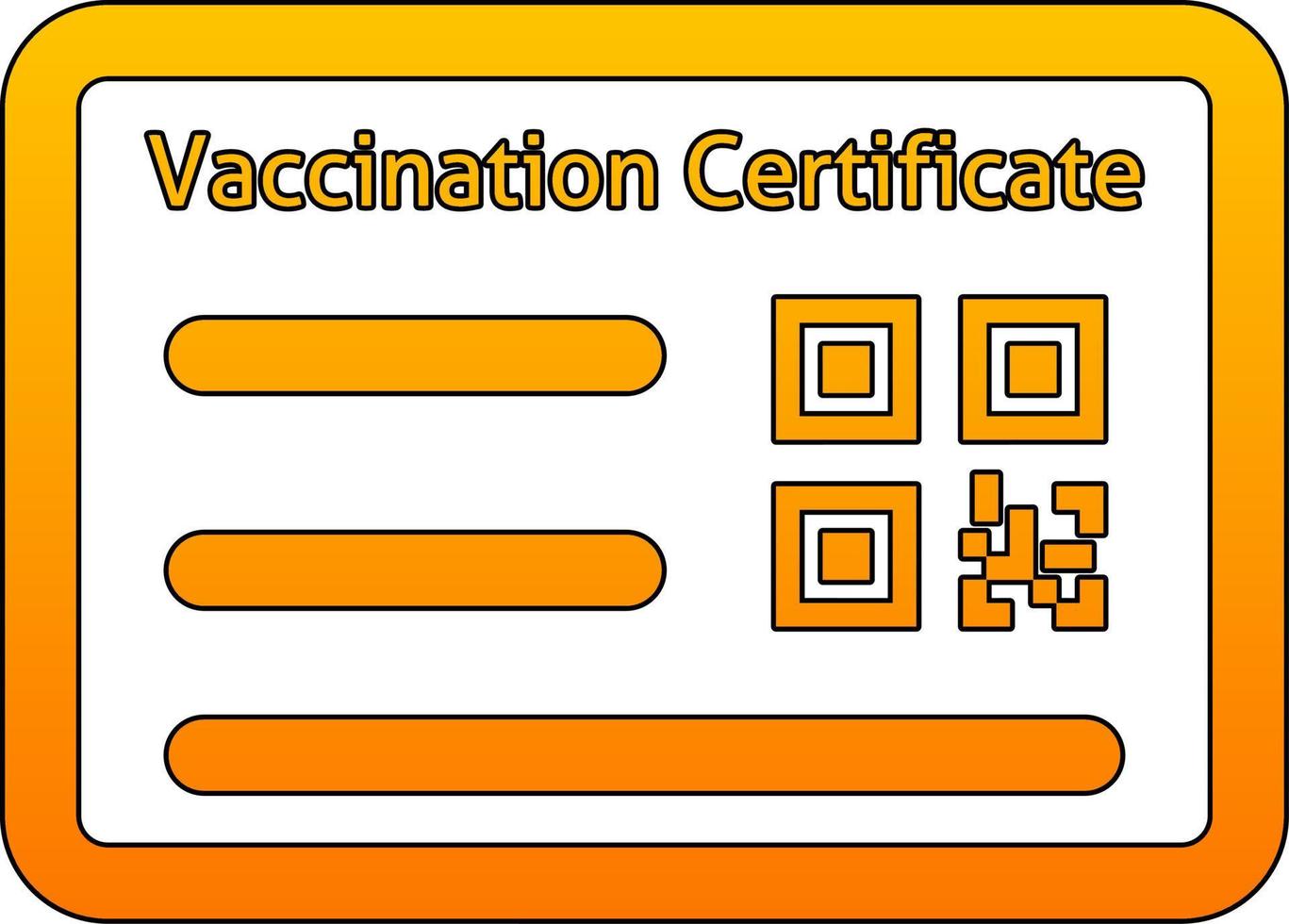 vaccinazione certificato. carta di vaccino certificato per autorizzazione e ammissione. vettore illustrazione di vaccino carta per medico grafico risorsa di virus e pandemia. covid-19 sociale problema