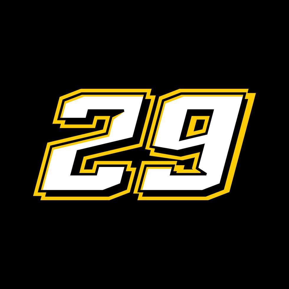 sport da corsa numero 29 logo design vettore