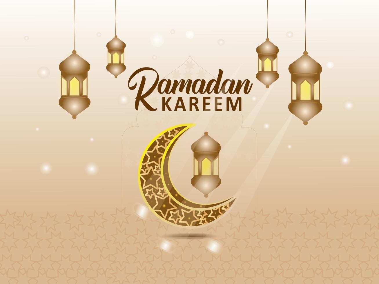 Ramadan kareem Arabo lampada design carta. saluto sfondo decorativo ornamento per vettore illustrazione, manifesto e striscione.