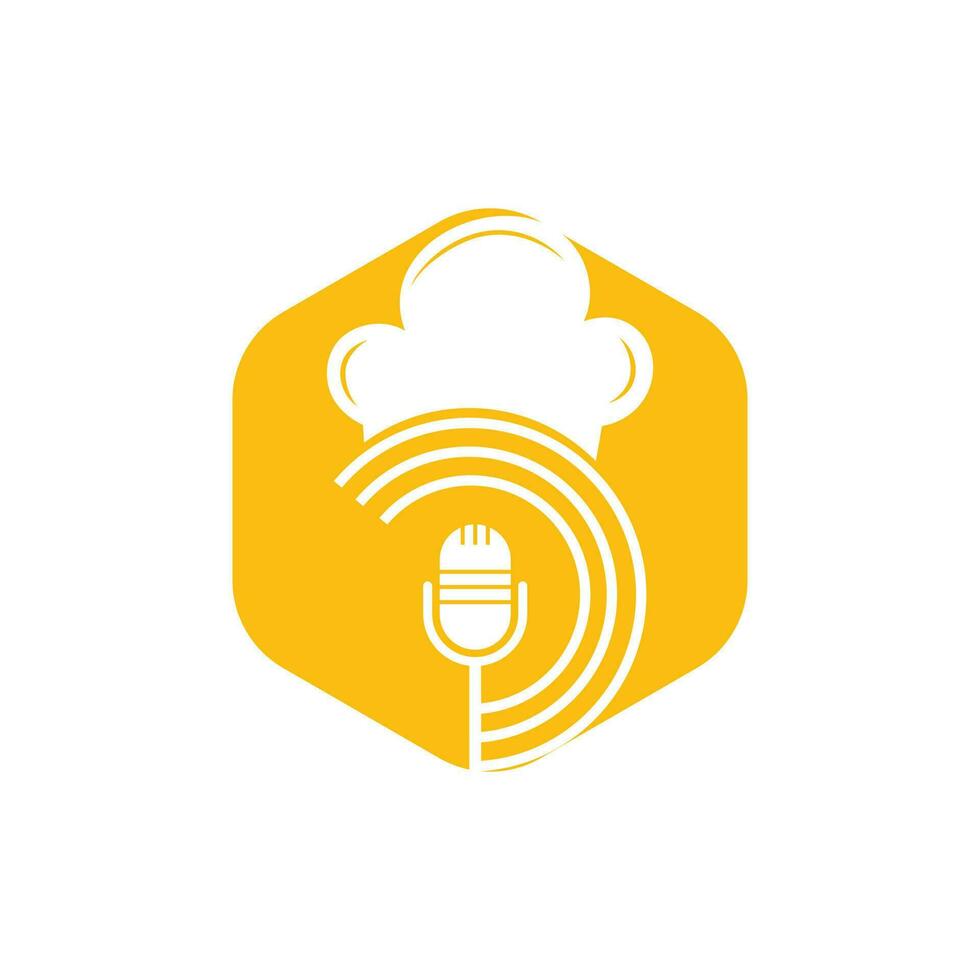 capocuoco Podcast vettore logo design modello.