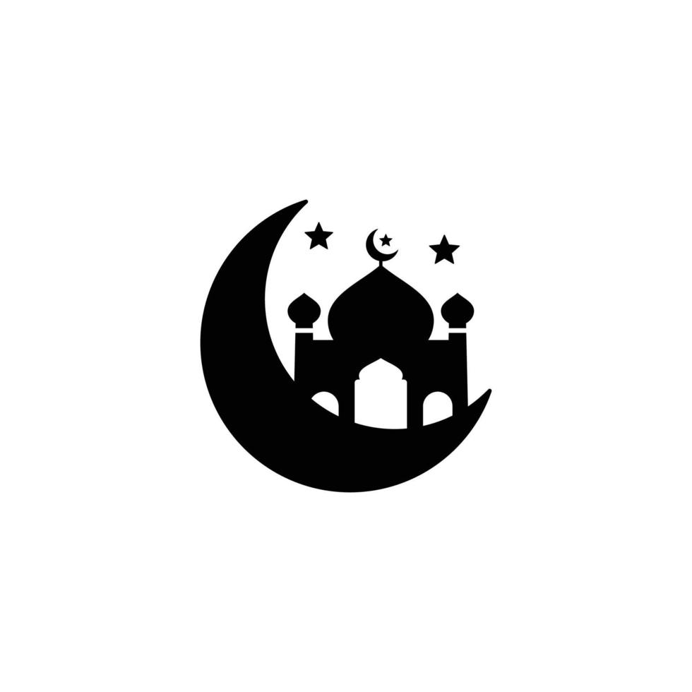 Ramadan semplice piatto icona vettore illustrazione. Ramadan icona. moschea icona