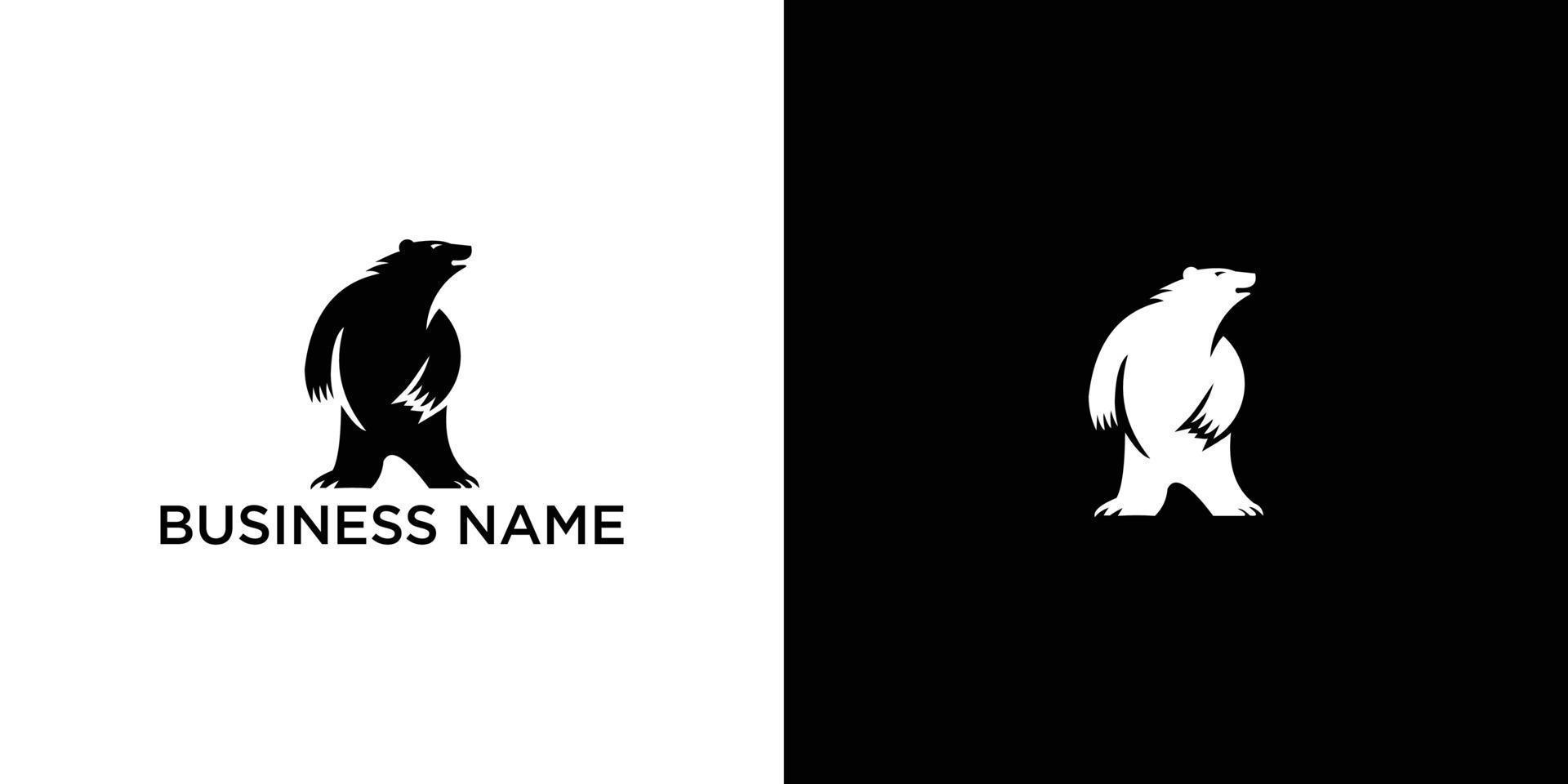 orso logo icona disegni vettore illustrazione, orso silhouette logo
