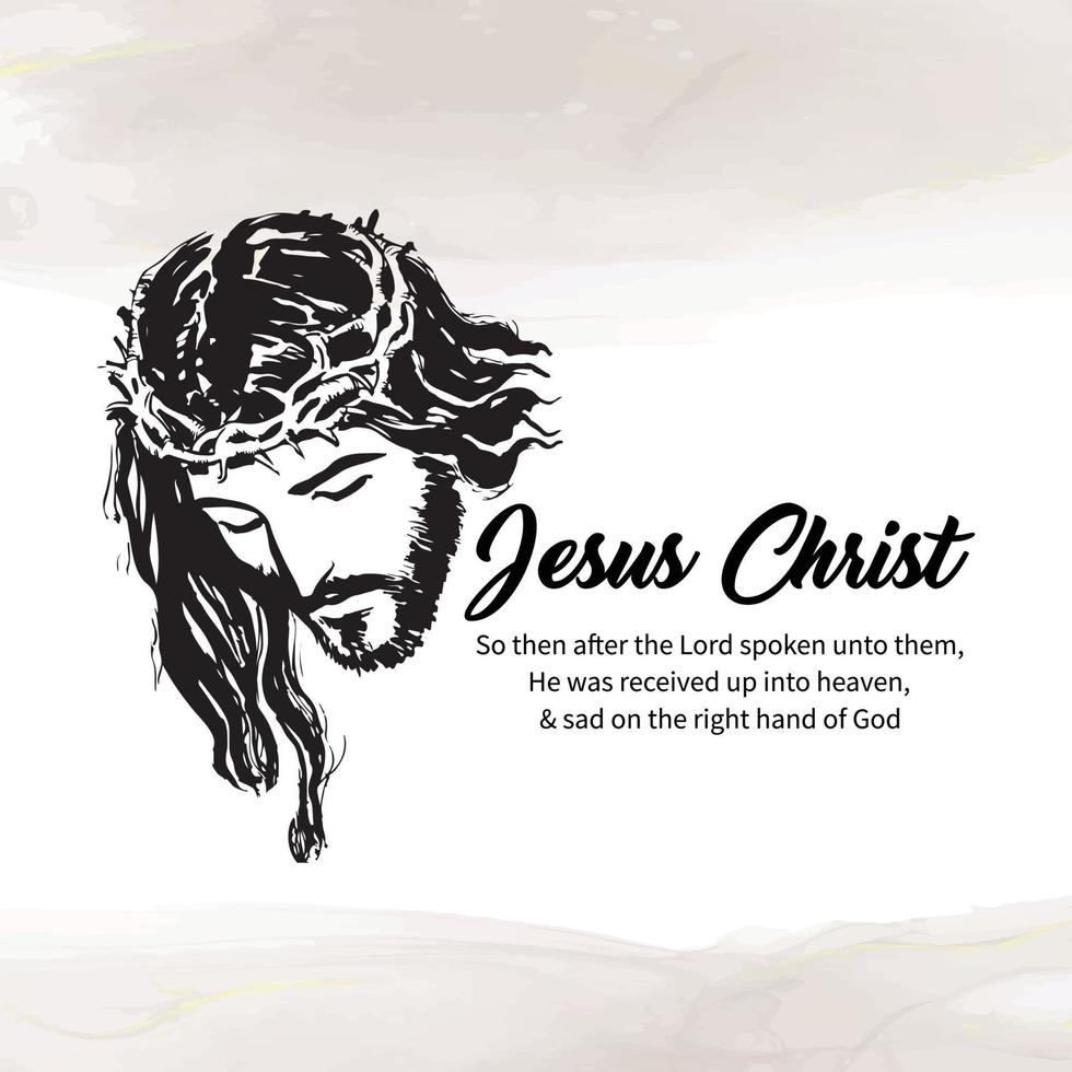 vettore illustrazione di Gesù Cristo. adatto per manifesto, etichetta, carta, prenotare, coperchio, eccetera