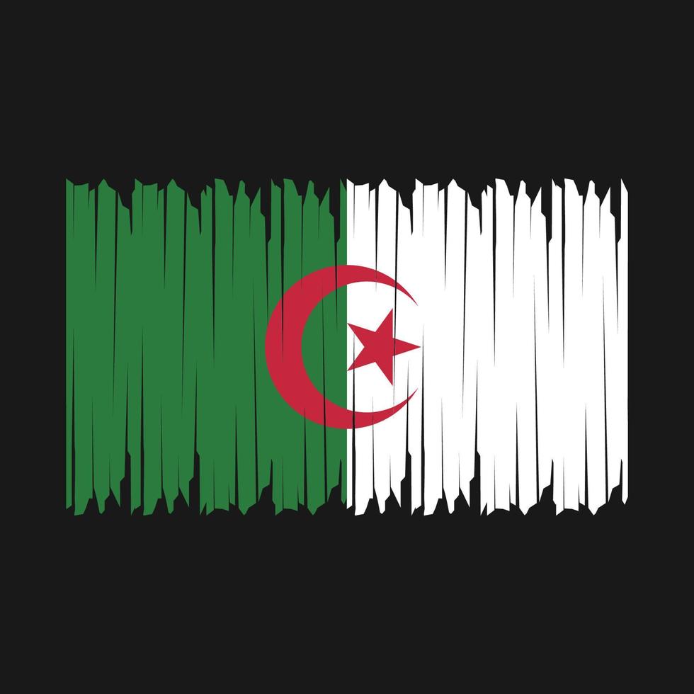 pennello bandiera algeria vettore