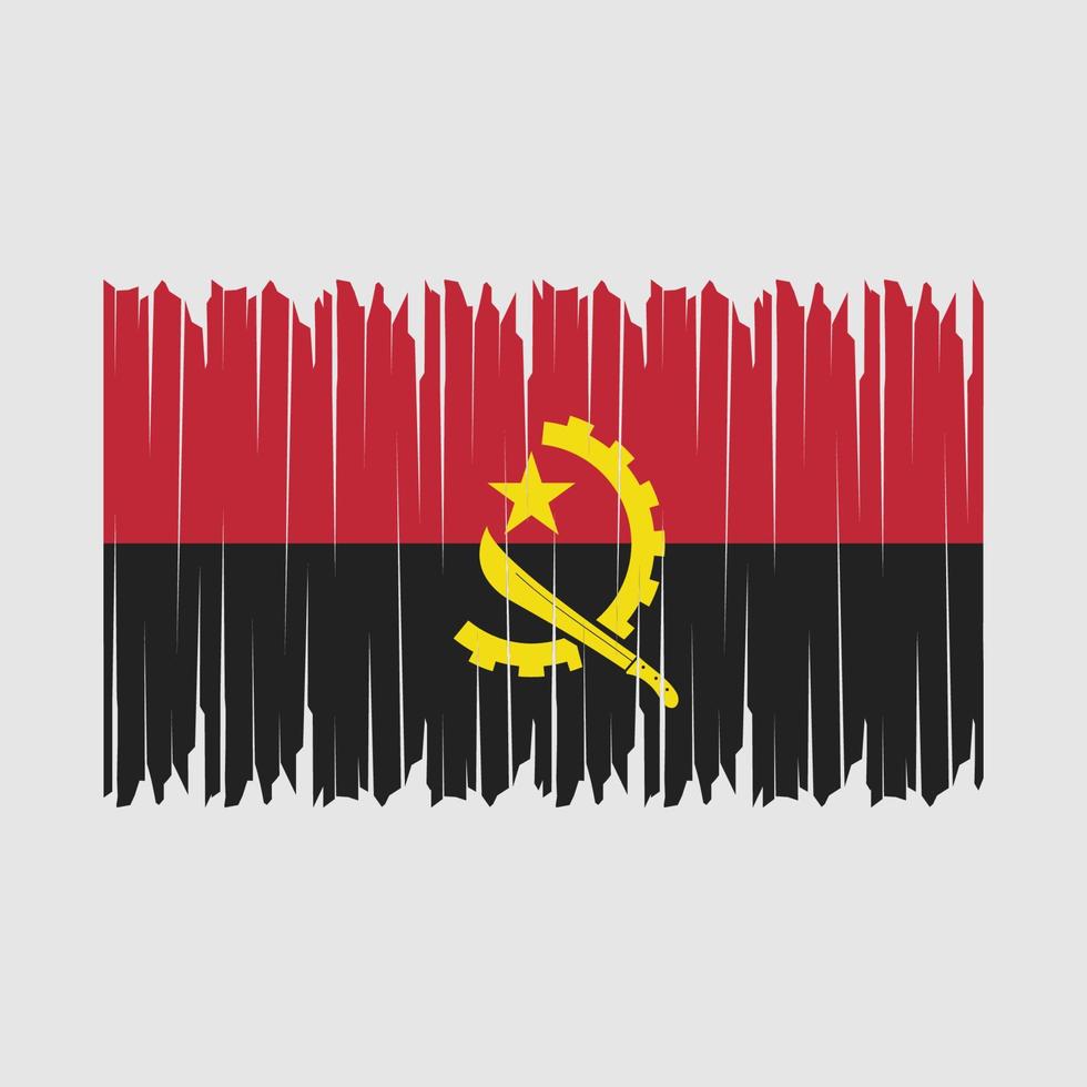 pennello bandiera angola vettore