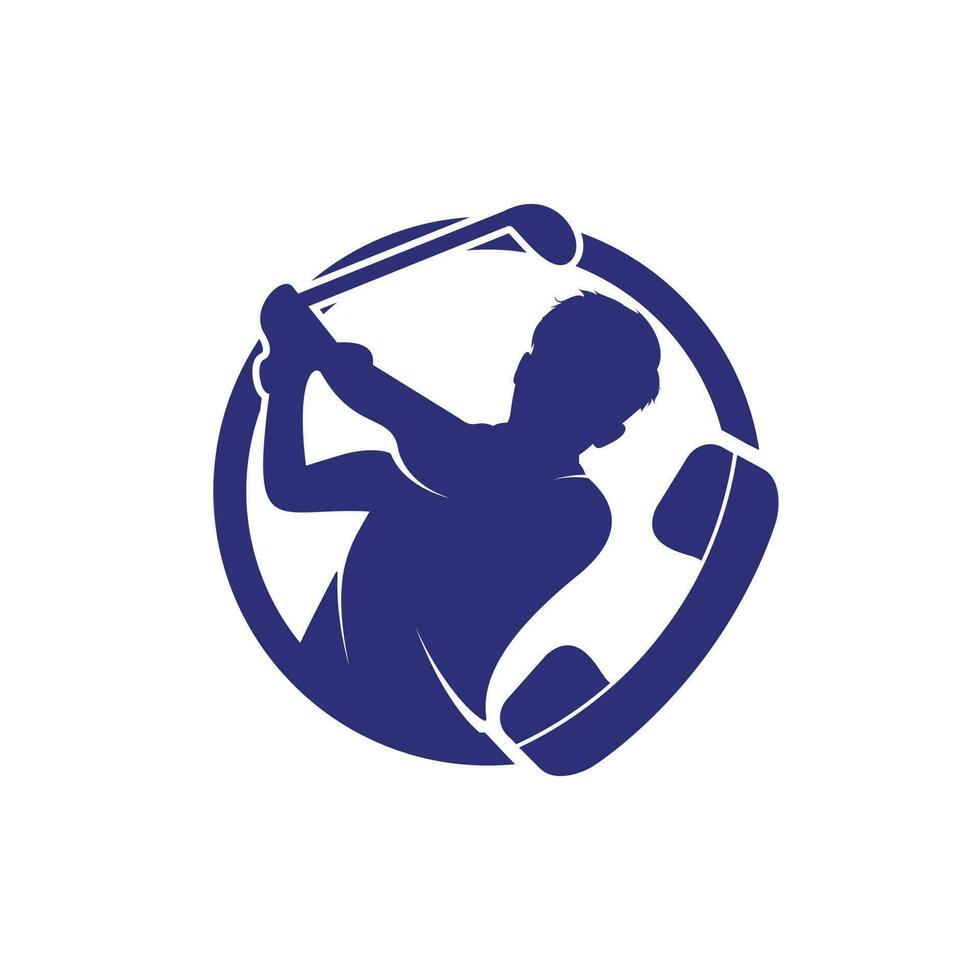 chiamata golf vettore logo design modello.