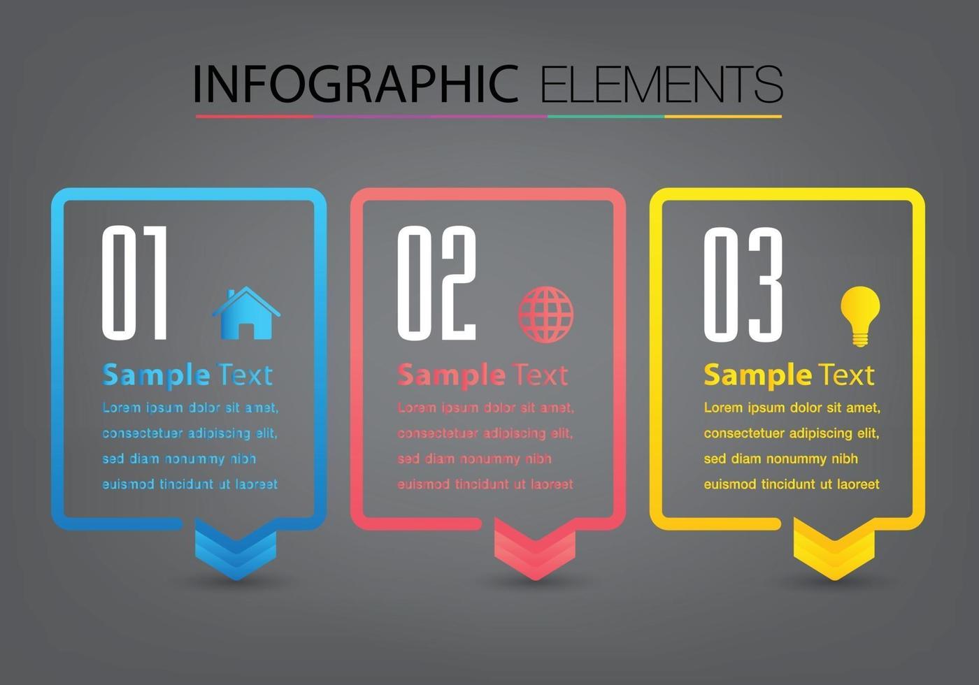 modello di casella di testo moderna, infografica banner vettore