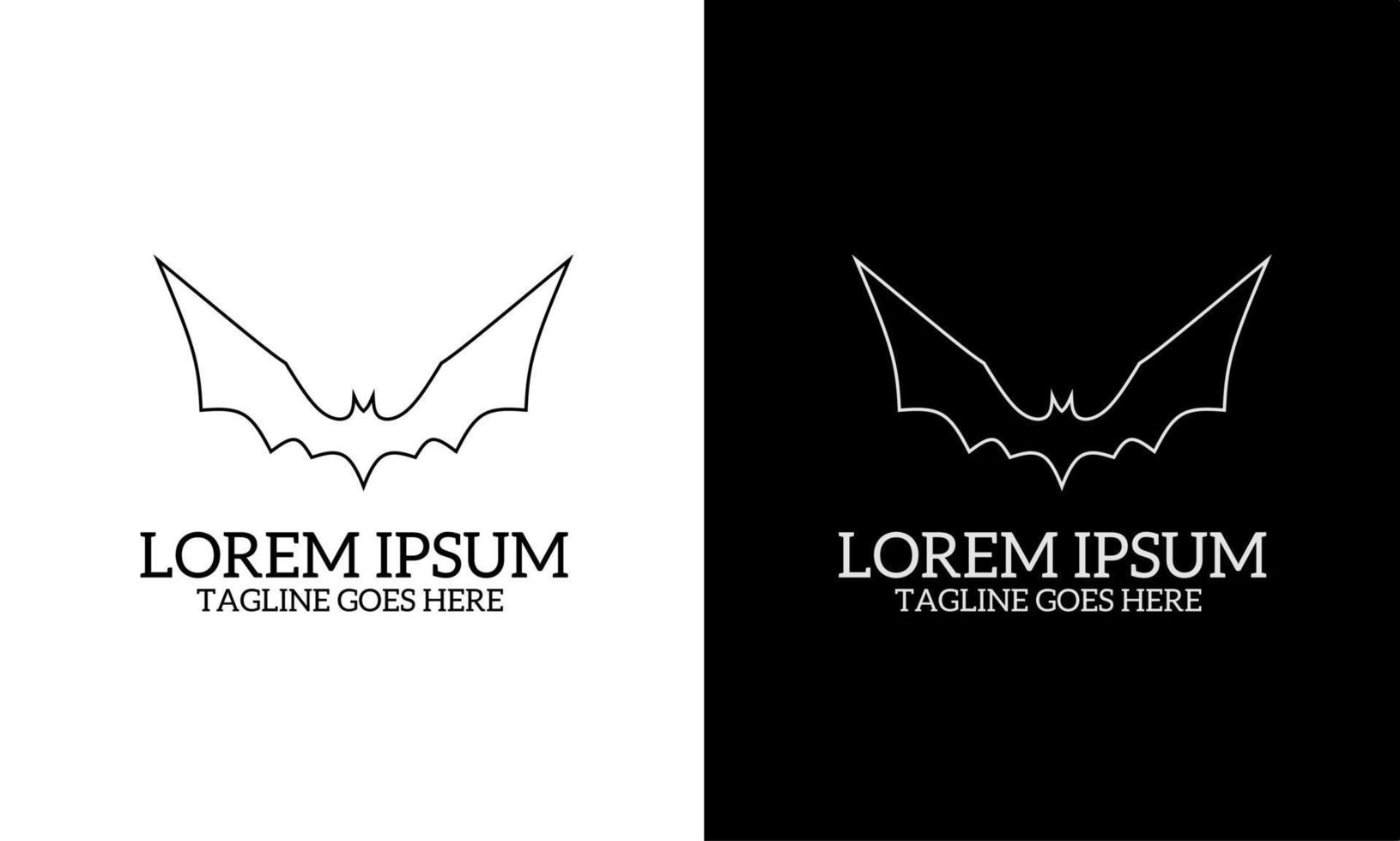 illustrazione vettore grafico di linea arte logo pipistrello minimalista semplice