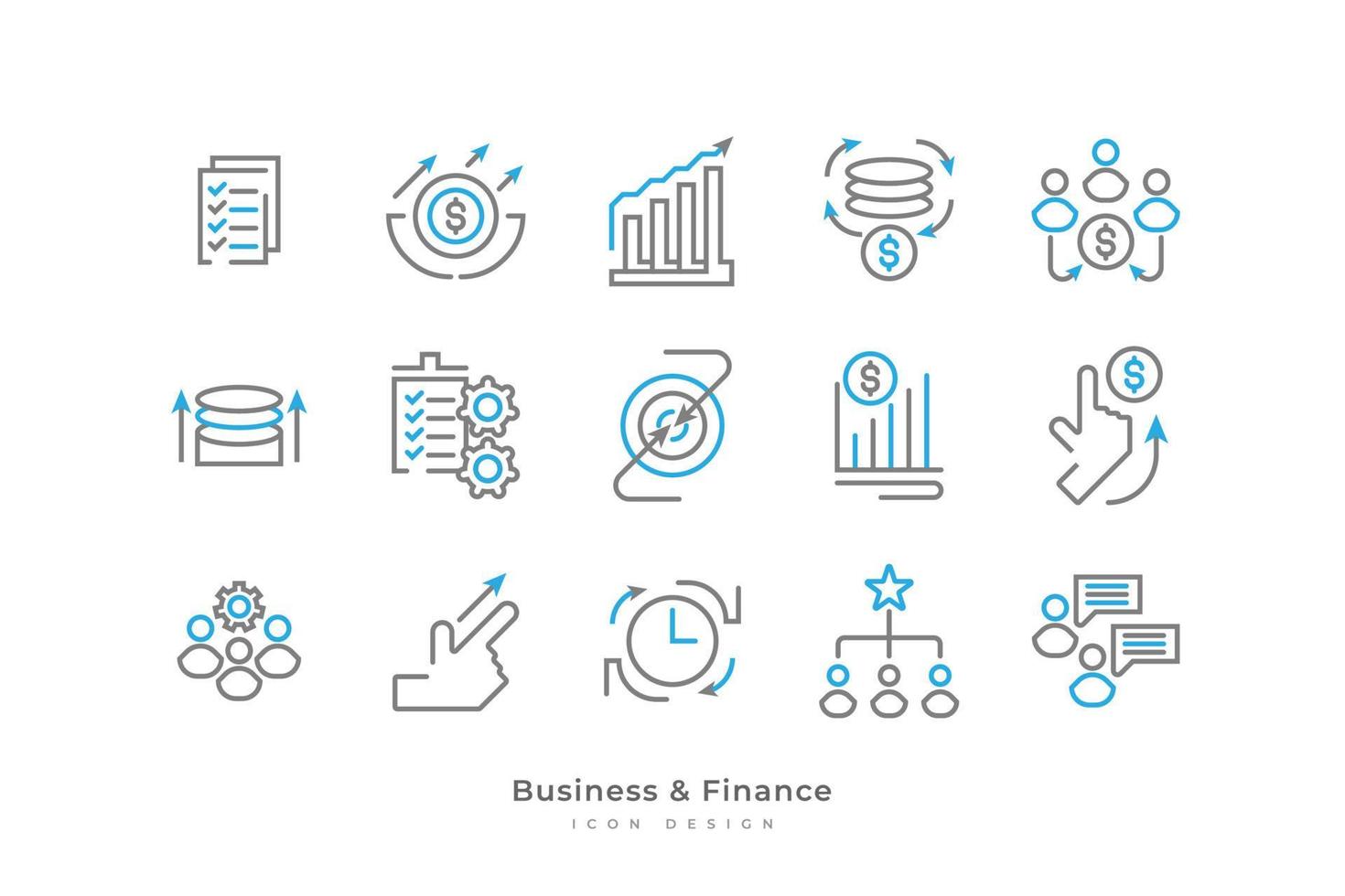 impostato di attività commerciale e finanza icone con semplice linea stile. contiene attività commerciale le persone, obiettivo, umano risorse, comunicazione, squadra struttura e Di Più vettore