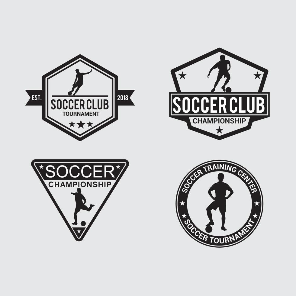 modello di vettore di progettazione di logo distintivo di calcio