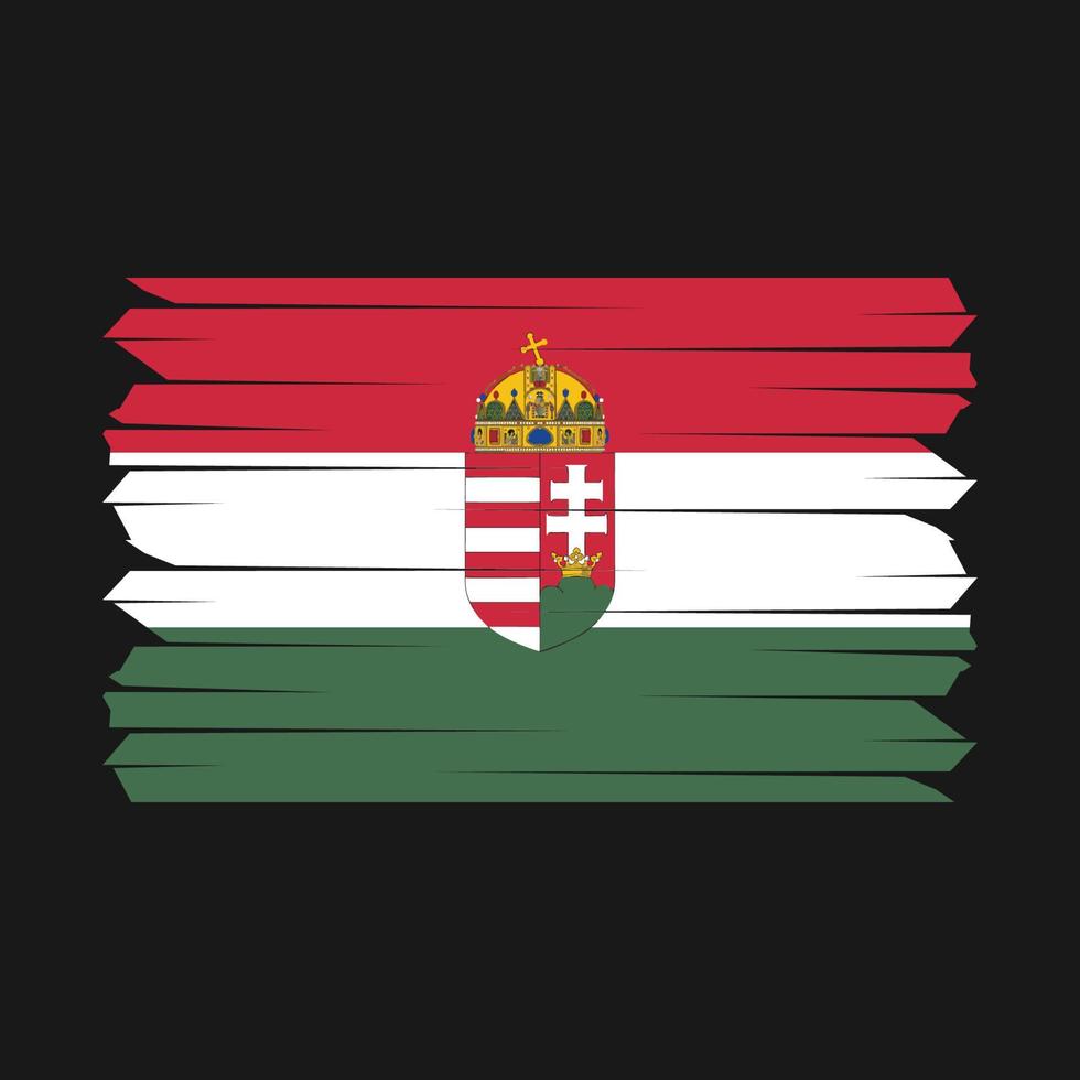 pennello bandiera ungheria vettore
