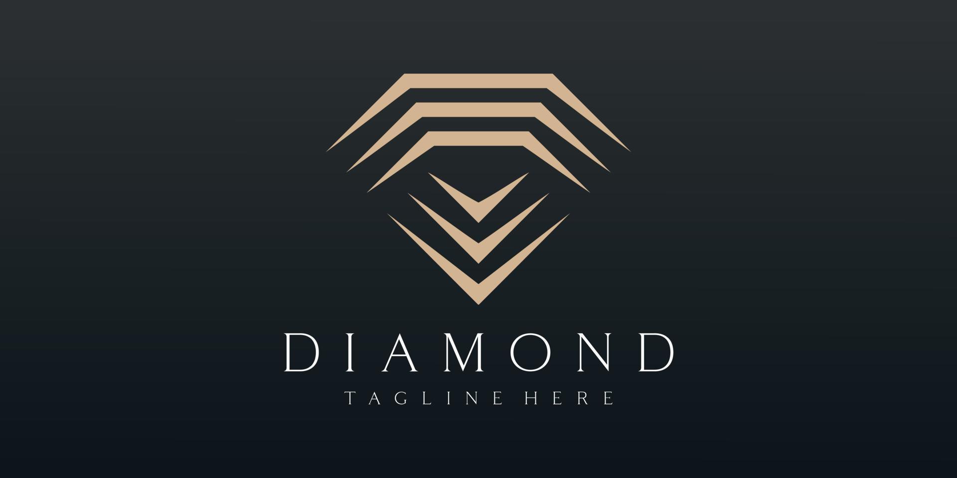 lusso diamante gioielleria logo vettore design.