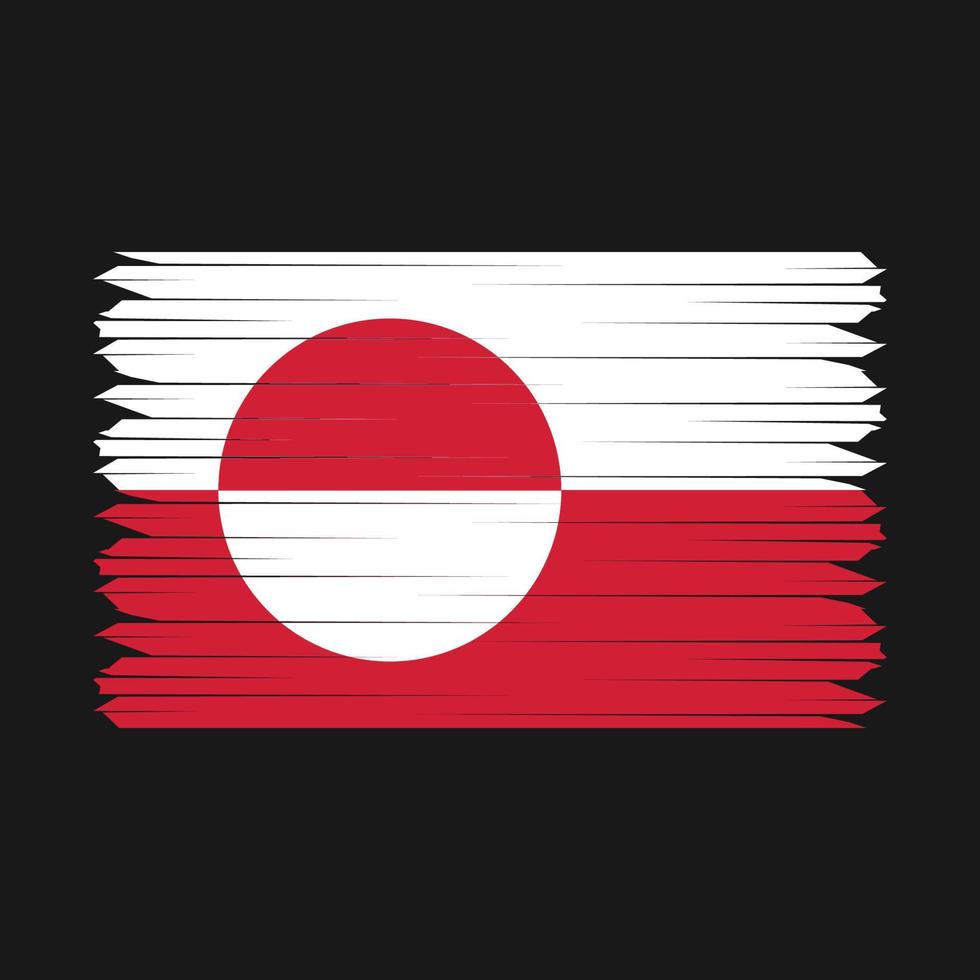 pennello bandiera della Groenlandia vettore