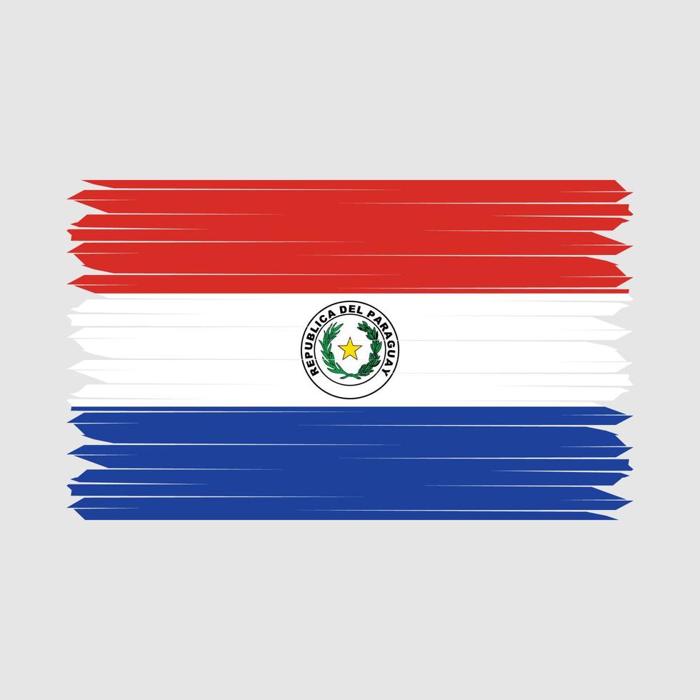 pennello bandiera paraguay vettore