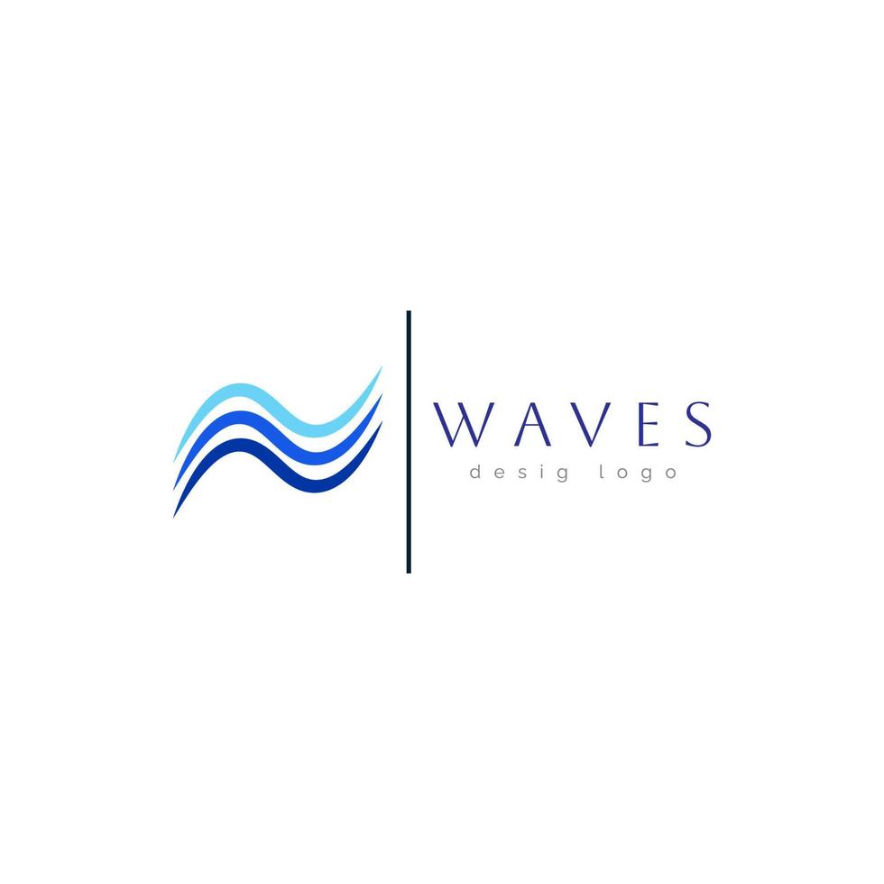 design del logo dell'onda dell'oceano vettore